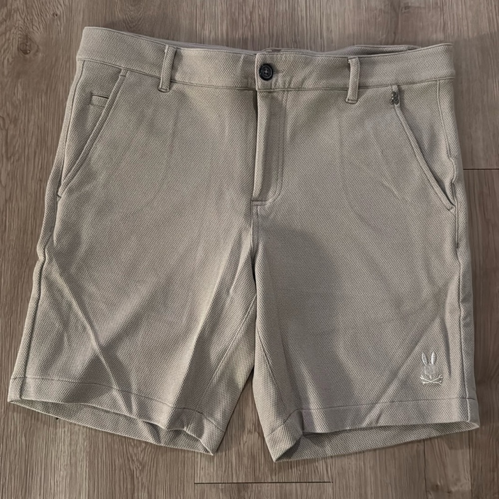 Psycho bunny cotton shorts, khaki design